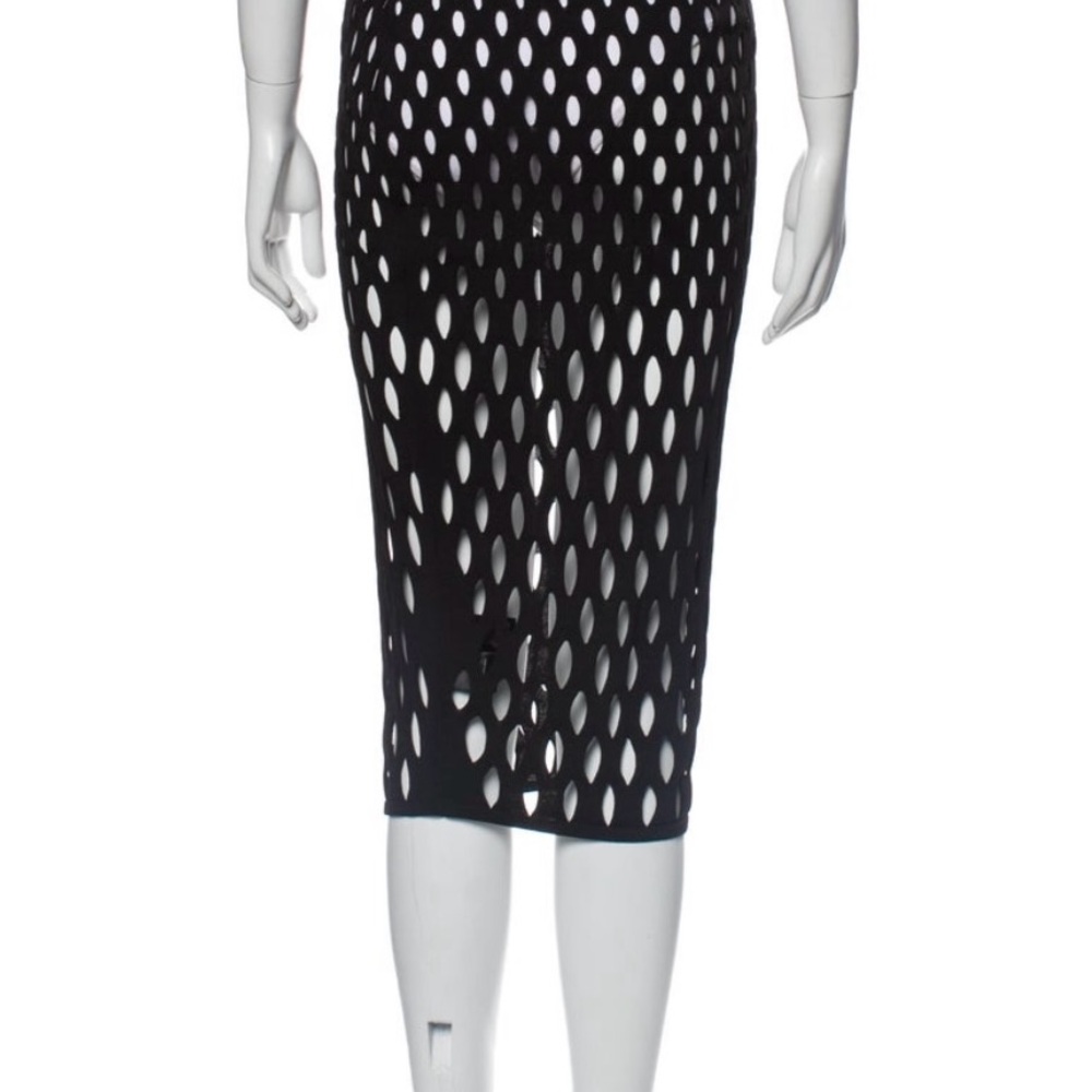 sass & bide Black Open Knit Pencil Skirt Women’s XS - Picture 3 of 3